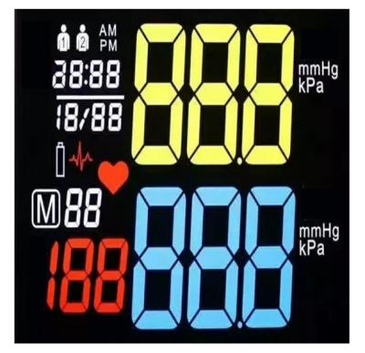 China 7 Segment VA LCD Display For Medical Equipment , Blood Glucose Meter Va Lcd Panel for sale