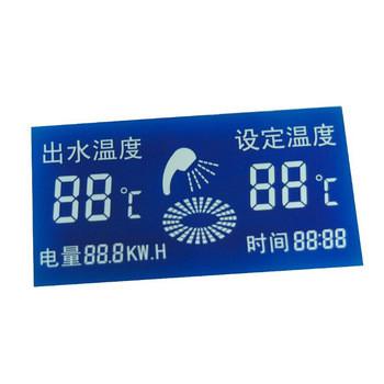 China Transmissive Blue Film HTN LCD Display Negative Panel For Water Heater for sale
