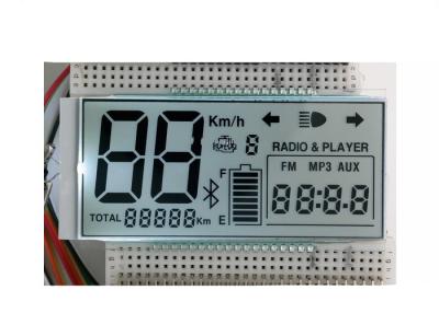 China 7 Segments HTN Monochrome LCD Display For Instrument With Zebra Connector for sale