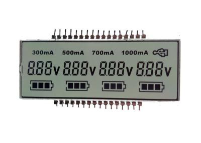 China Custom Monochrome Gray FSTN 7 Segment Lcd Display With White LED Backlight for sale