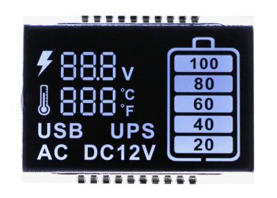 China Pin Connector Monochrome LCD Display Custom Size VA Black White Display for sale