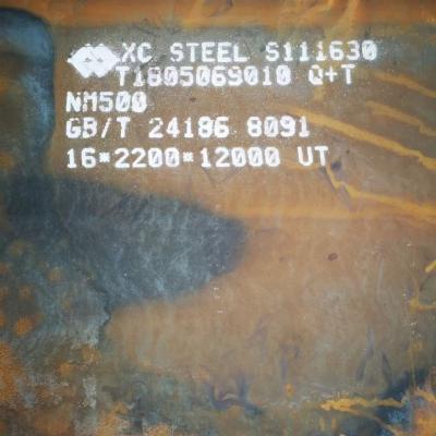 China High Hardness ASTM AR500 Wear Resistant Steel Sheet HR NM450 4mm 1250mm Customized Size for sale