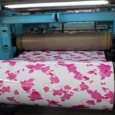 China AISI PPGI Prepainted Galvanized Steel Coil Sheet Wood Flower Pattern 1.6 mm for sale