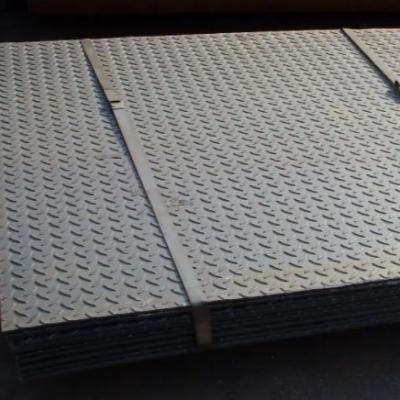 China Hoja laminada en caliente de acero a cuadros ASTM A36 SS400 de carbono de la placa en venta