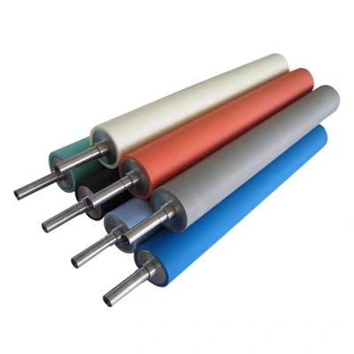 China NBR EPDM PU Silicone Rubber Roller For Printing Coating Textile for sale