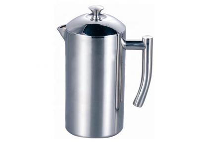China Silver French Press Coffee Pot Stainless Steel Espresso Coffee Plunger S/S 304 for sale