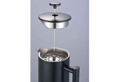 Chine Le pot de café de presse de Matte Black Stainless Steel French de 8 tasses a isolé la presse 27oz/34oz de café à vendre