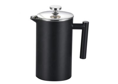 China Black Color Double Wall Coffee Plunger Ss French Press Coffee Maker 27/34/51oz for sale