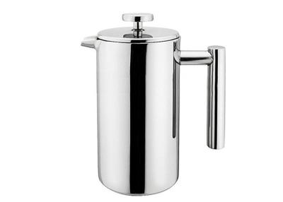 China 12 - 51oz Metal French Press Coffee Maker Double Wall Keep Warm Shinny Cafetiere Coffee Filter for sale