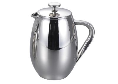 China Pear Shape Double Wall Tea & Coffee Maker French Press Coffee Plunger 34oz for sale