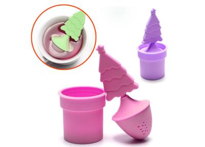 China Christmas Tree Shaped Silicone Loose Leaf Tea Infuser 25g 11.5x5.5x5.5cm for sale
