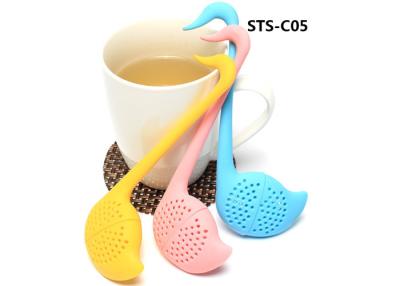 China Lovely Goose Loose Leaf Silicone Tea Infuser 15x7x2cm for sale