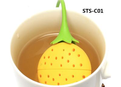 China Lemon Silicone Tea Infuser 20g / Loose Leaf Tea Strainer for sale