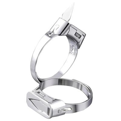 China Stainless Steel Self Defense Silver Jewelry Ring Anodized Surface For Men / Women for sale
