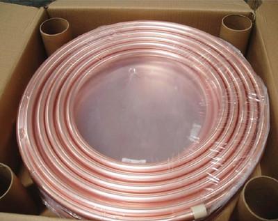 China Oil Cooler Red Brass 15mm Soft Copper Pipe EN 12735 C12000 Mill Surface for sale