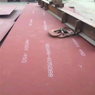 China Placa de acero suave laminada en caliente de alta resistencia de la resistencia de desgaste 450 de la placa de acero en venta