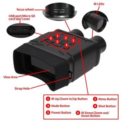 China Digital Infrared Binocular Night Vision Hunting 1000Mega Pixel for sale