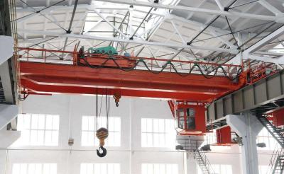 China Warehouse Logistics Bridge Double Girder Crane 50 Tons 10 Ton With Electric Hoist en venta