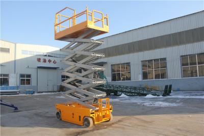 China Material Handling 1100 Kg Hydraulic Scissor Lift Platform Storage Power 1 Ton for sale