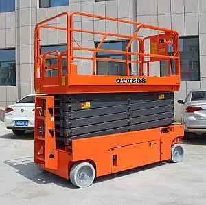 China 450kg Hydraulic Lifting Platform Self Propelled Scissors Mobile Lift Tables for sale