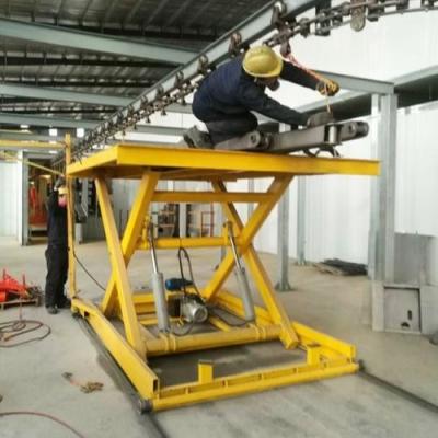 China Scissor Fork Type 12000kg Hydraulic Lifting Work Table Custom Goods Scissor Lift for sale