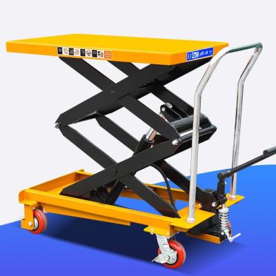 China 900x600mm Platform Hydraulic Table Lift Cart For Order Preparation Cargo Movement for sale