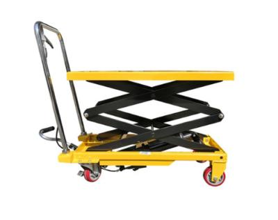 China 4 Wheels Hydraulic Lift Table Cart 1500kg Mobile Hydraulic Lift Platform Trolley for sale