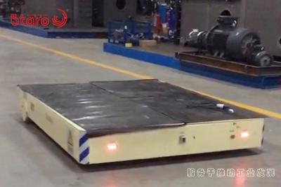 中国 Heavy Loading 10Ton Automated Guided Carts Battery Powered Transfer Cart Wireless 販売のため