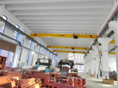 China 1-12.5ton European Standard Single Girder Overhead Crane Frequency Control Braking for sale