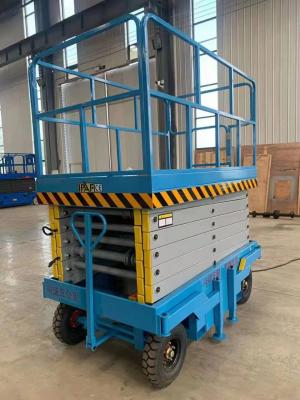 China Height 10 Meters Hydraulic Scissor Lifting Table With Guardrail for sale