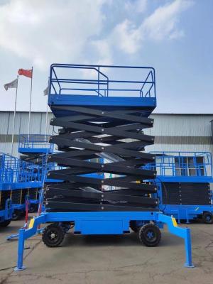 China Aerial Work Hydraulic Scissor Lift Cart Cleaning Building Self Driven 1 Ton for sale