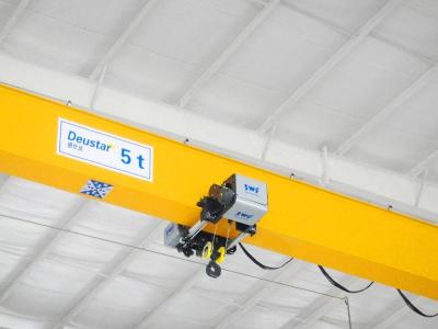 China OEM 1 Ton To 12.5 Ton Single Girder Overhead Cranes High Transmission Efficiency for sale
