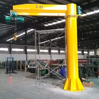 China Small Light Duty Fixed Column Jib Crane Hoist 0.25T-5T Floor Mounted Jib Crane for sale