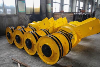 China Low Friction Crane Pulley Block Hot Rolling Cast Steel Crane Spare Parts for sale