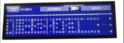 Китай Протягиванный входной сигнал силы DC 12V времени на ответ дюйма 8ms знака 28,8 автобуса дисплея LCD продается