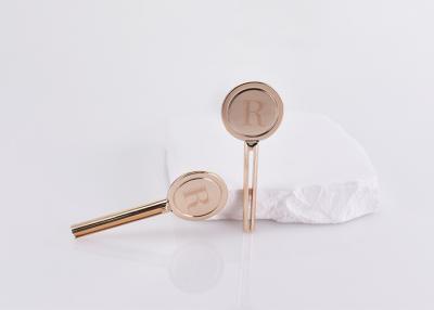 China Luxury Key Shape Design Mini Heavy Metal Cosmetic Zinc Alloy Spatula Makeup Spoon Flat Mixing Spoon For Cosmetic for sale