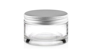 China JG-F04200 200g luxury cosmetics glass jar with lids for cream,butter, packaging containers for cosmetics for sale
