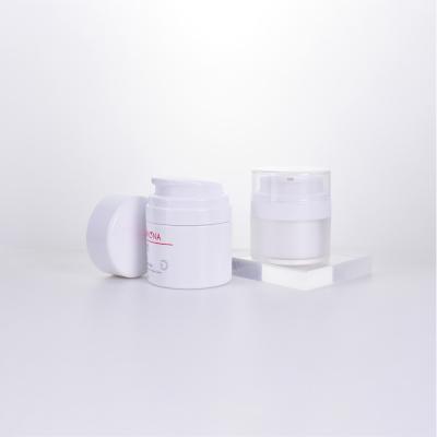 China 30ml&50ml Airless Cosmetic Packaging Jars With Pump, Double Wall Vacuum Protection For Private Beauty Brands for sale