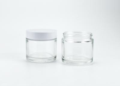 China Wholesale 4oz 120mlcylindrical clear glass cosmetic jar for personal care products, eco friendly glass packaging factory for sale