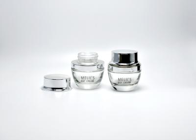 China Heavy transparent Glass 30&50ml Unique Clear Glass Cosmetic Jar For Personal Care Products, Custom Glass Jar Packaging for sale
