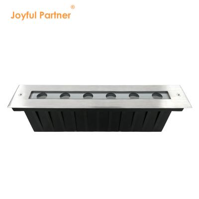 China Warm White LED Underground Light SUS 316 6W 12W Garden Recessed Linear Lighting for sale