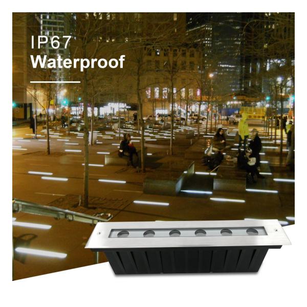 Quality IP67 Waterproof Linear Inground Light SS Cover Warm White Underground Garden for sale