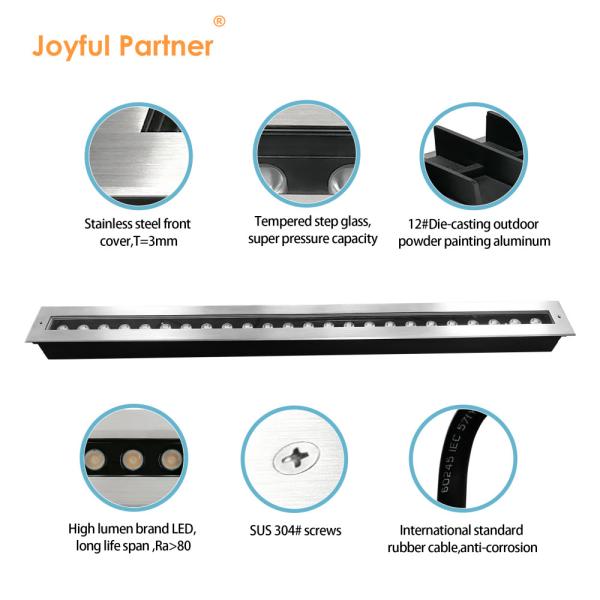 Quality Waterproof IP67 Pathway Linear Stair Lighting 1000mm LED Recessed Ground Lights for sale