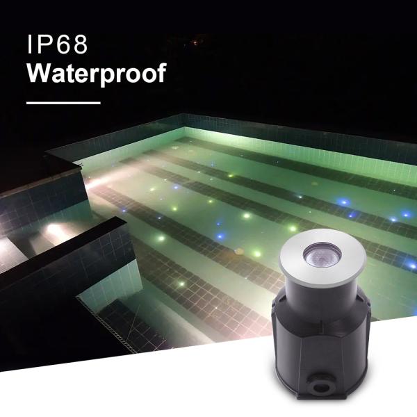 Quality Mini LED Swimming Pool Underwater Light Spa Lamp Stainless Steel 12V / 24V DC for sale