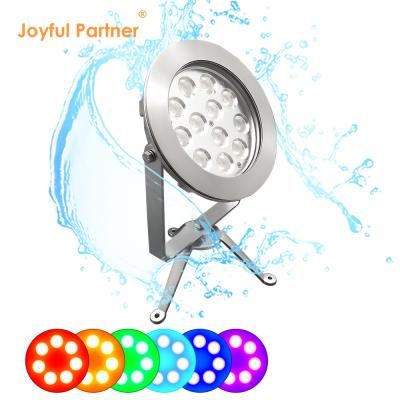 China 24V DC RGB Swimming Pool Light IP68 Stainless Stain LED Pond Fountain Lights for sale