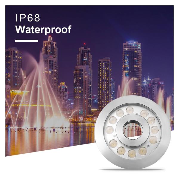 Quality IP68 LED Fountain Light 36W Stainless Steel 3 In 1 RGB Underwater Light for sale