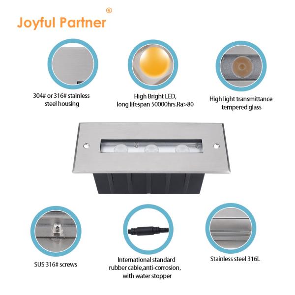 Quality Recessed Underwater Linear Light Stainless Steel 316L LED Swimming Pool Light for sale