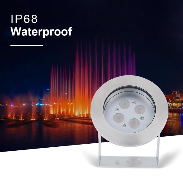 Quality RGBW 4 In 1 LED Underwater Spot Light IP68 Colorful Fountain Spot Light for sale
