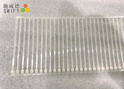 China bridas de plástico de la tira del grueso de 1.1m m 18 libras de resistencia a la tensión con extremidad recta en venta