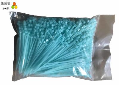 China Cintas plásticas coloridas azul, comprimento de travamento favorável ao meio ambiente da polegada 120mm das cintas plásticas 4,7 à venda